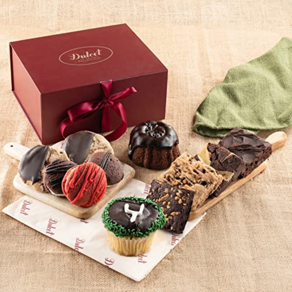 Dulcet Gift Baskets Festive Cookie and Brownie Gift Box Dulcet Gift Baskets Festive Cookie and Brownie Gift Box
