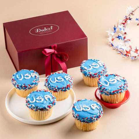 Independence Day Red, White, and Blue Cupcakes Assortment