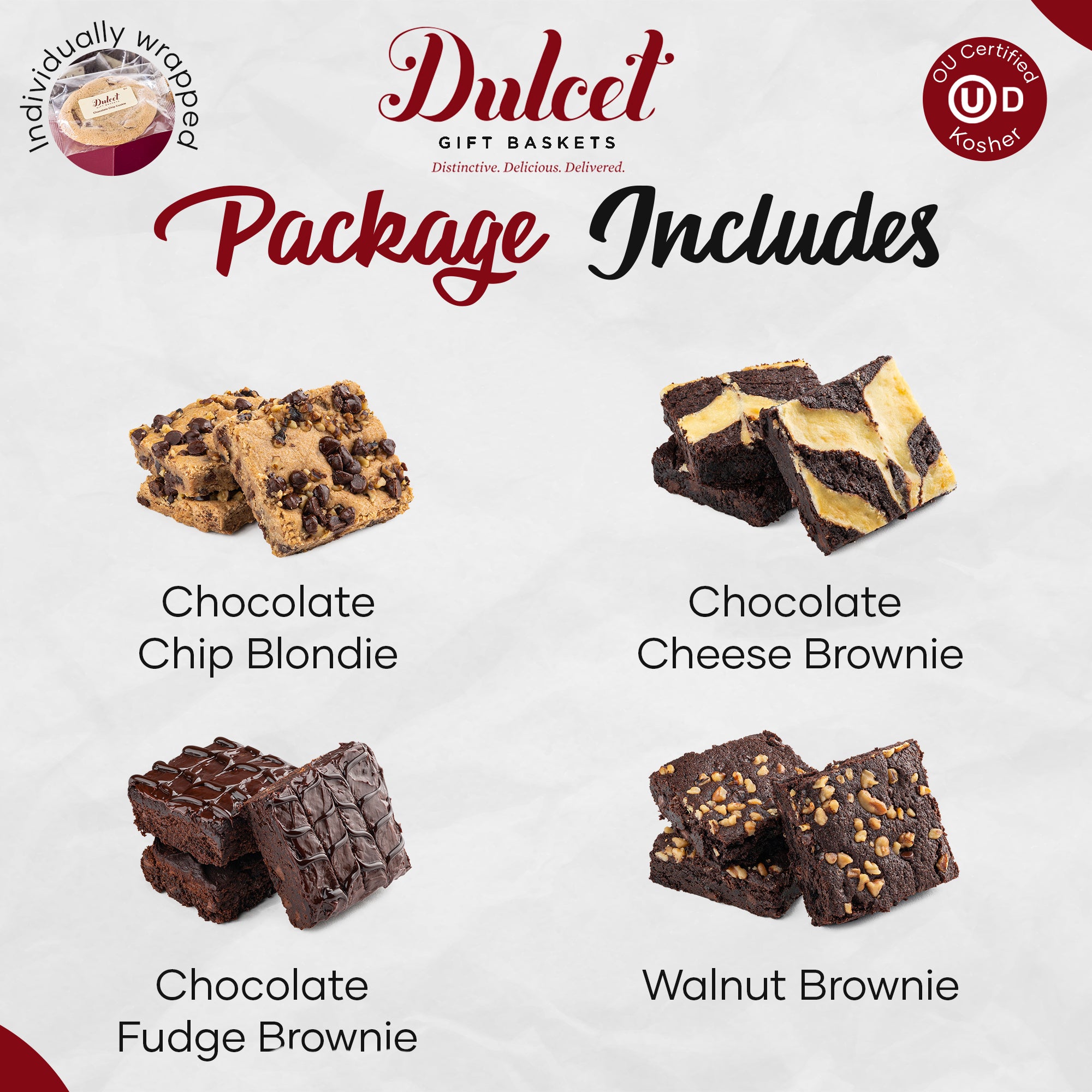 Dulcet Chocolate Brownie Tin - Dulcet Gift Baskets