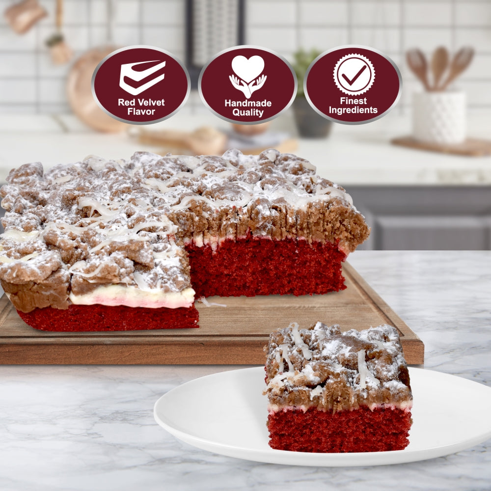 Red Velvet Favorite Crumb Cake - Dulcet Gift Baskets