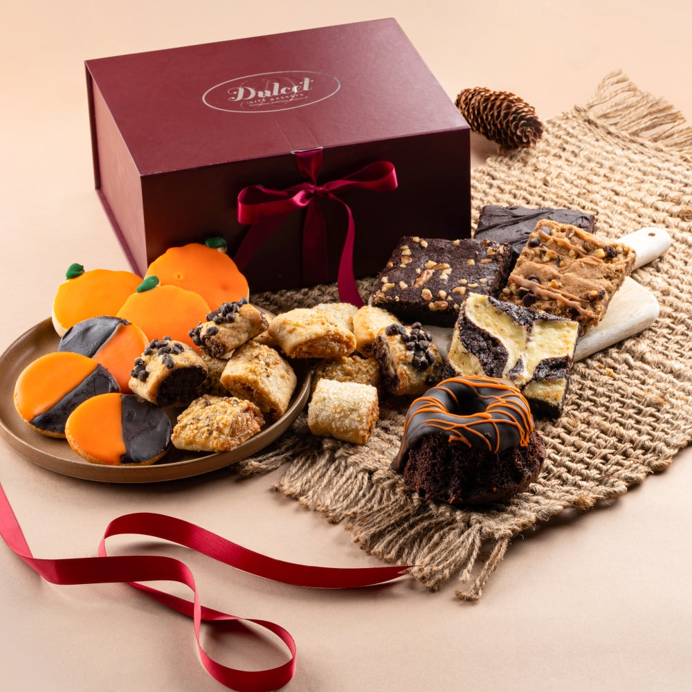Gourmet Pumpkin Combo sweets Gift Box - Halloween Gift Baskets
