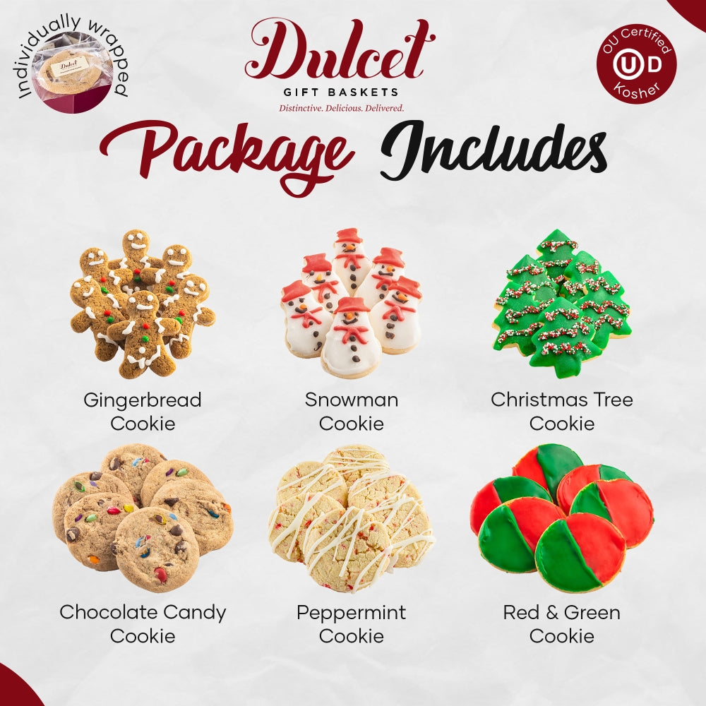 Gingerbread and Peppermint Cookie Assortment - Dulcet Gift Baskets