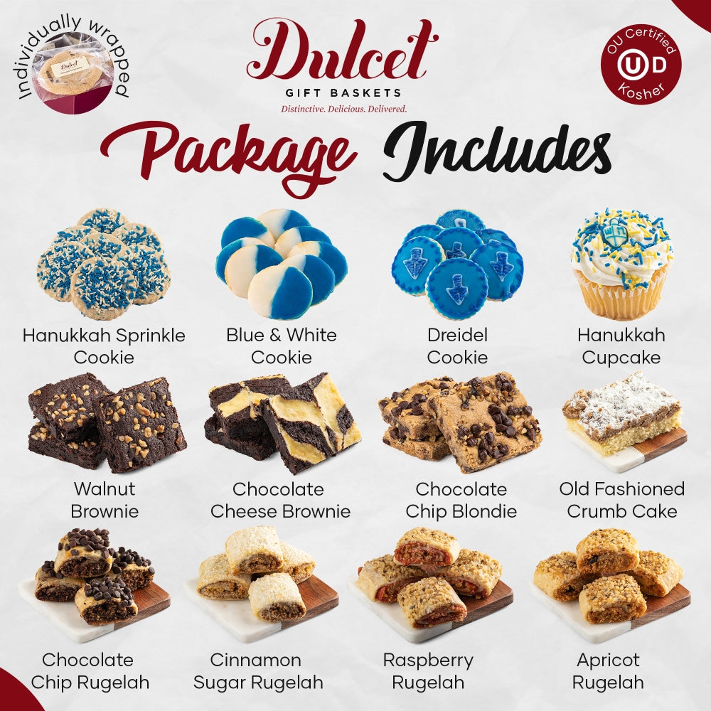 Deluxe Hanukkah Confections Gift - Dulcet Gift Baskets