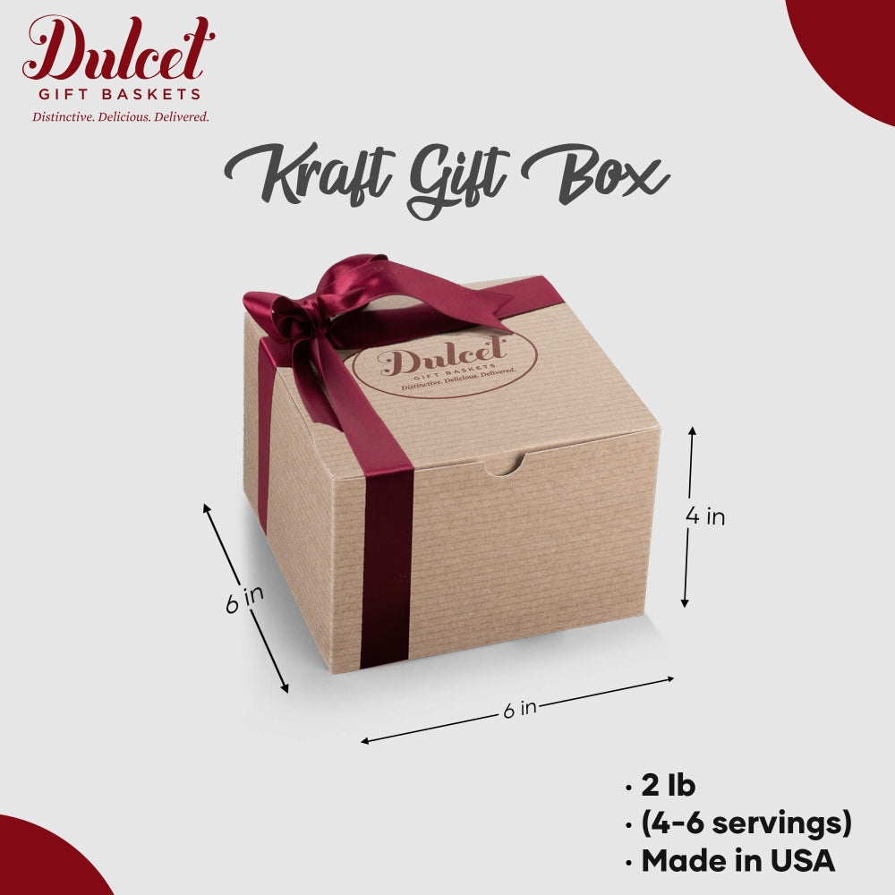 Classic Holiday Festive Kraft Box - Dulcet Gift Baskets