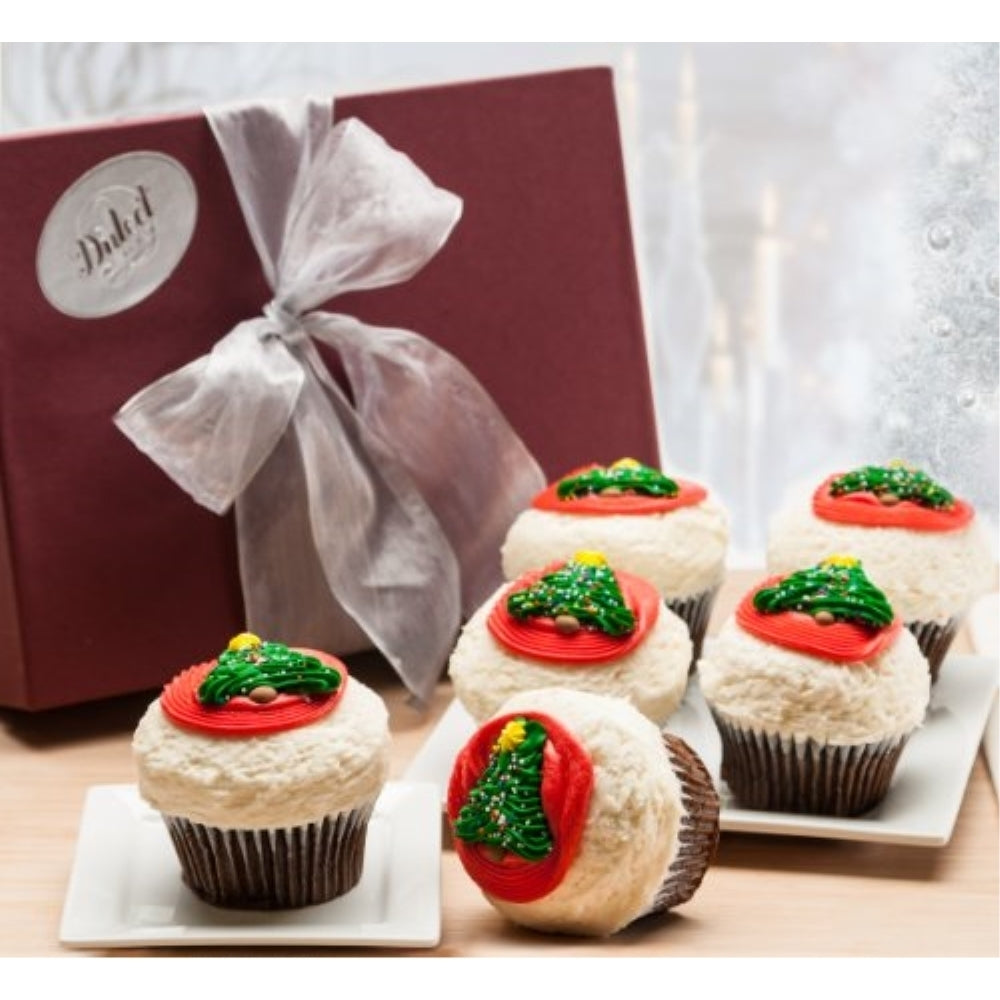 Christmas Tree Favorite Cupcakes - Dulcet Gift Baskets
