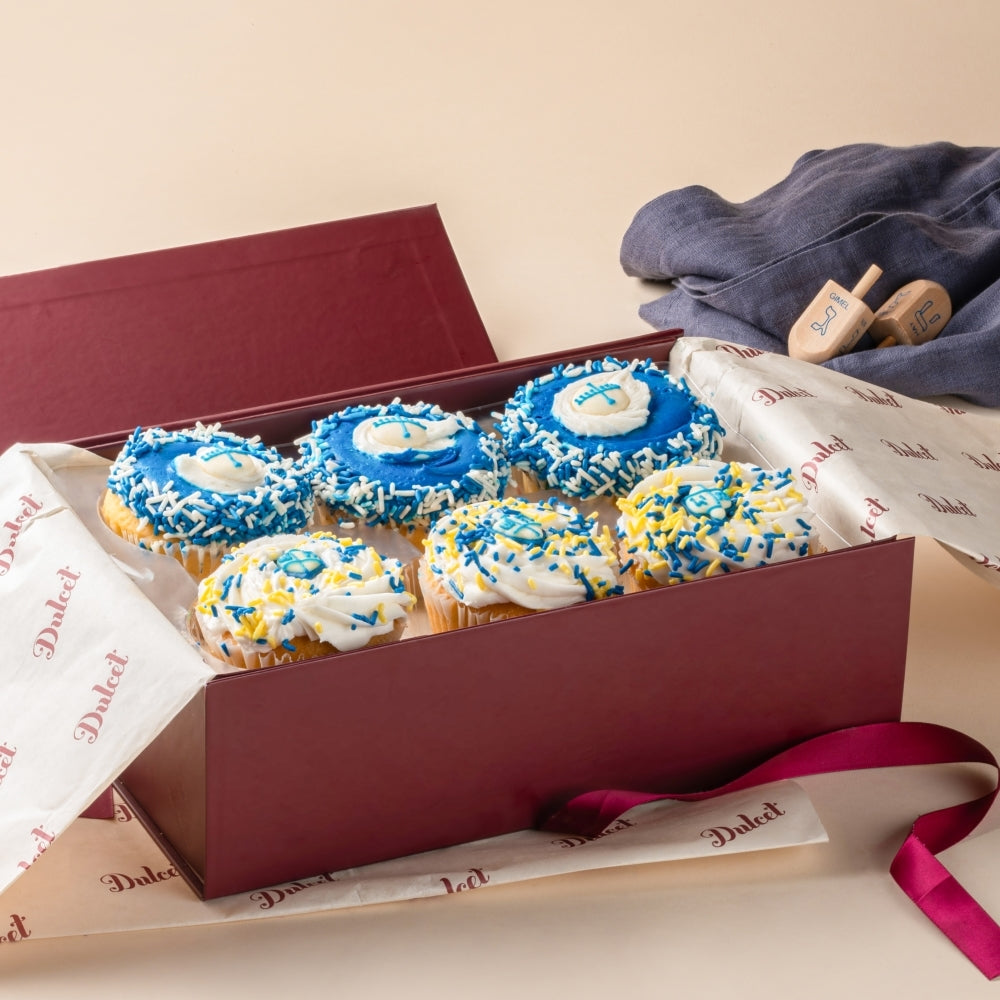 Happy Hanukkah Cupcake Assortment - Dulcet Gift Baskets