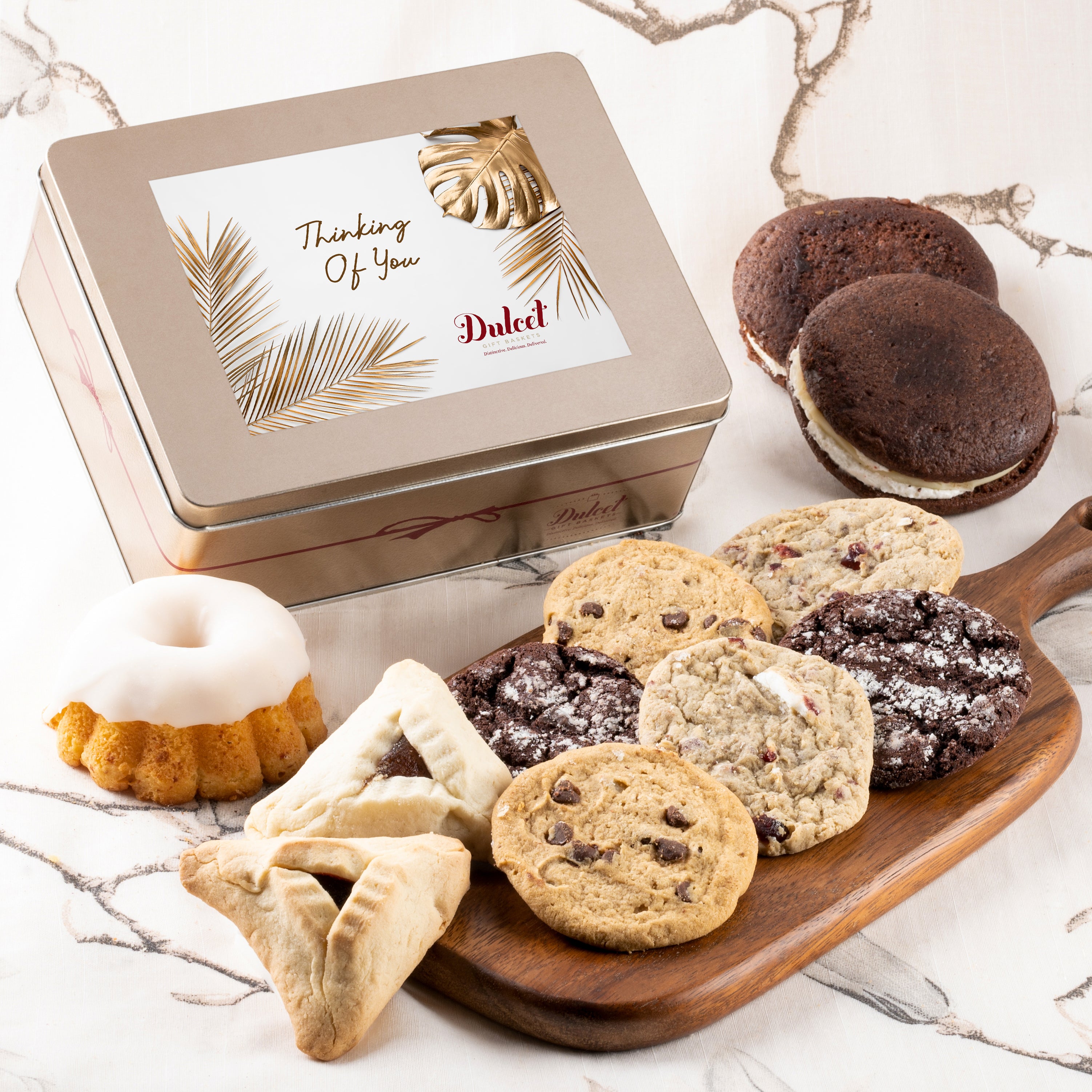 Tasteful Treats Tin Gift Basket - Dulcet Gift Baskets