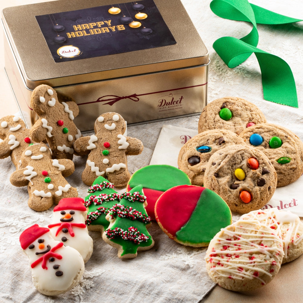 Gingerbread and Peppermint Cookie Assortment - Dulcet Gift Baskets