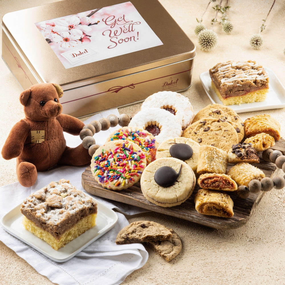 Get Well Deluxe Pastry Gift Tin - Dulcet Gift Baskets