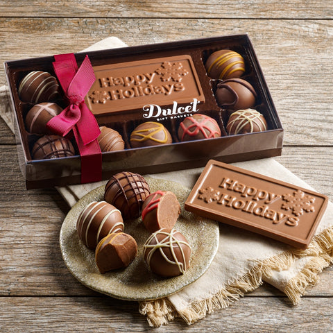 Dulcet Gift Baskets Holiday Truffle Chocolate Assortment