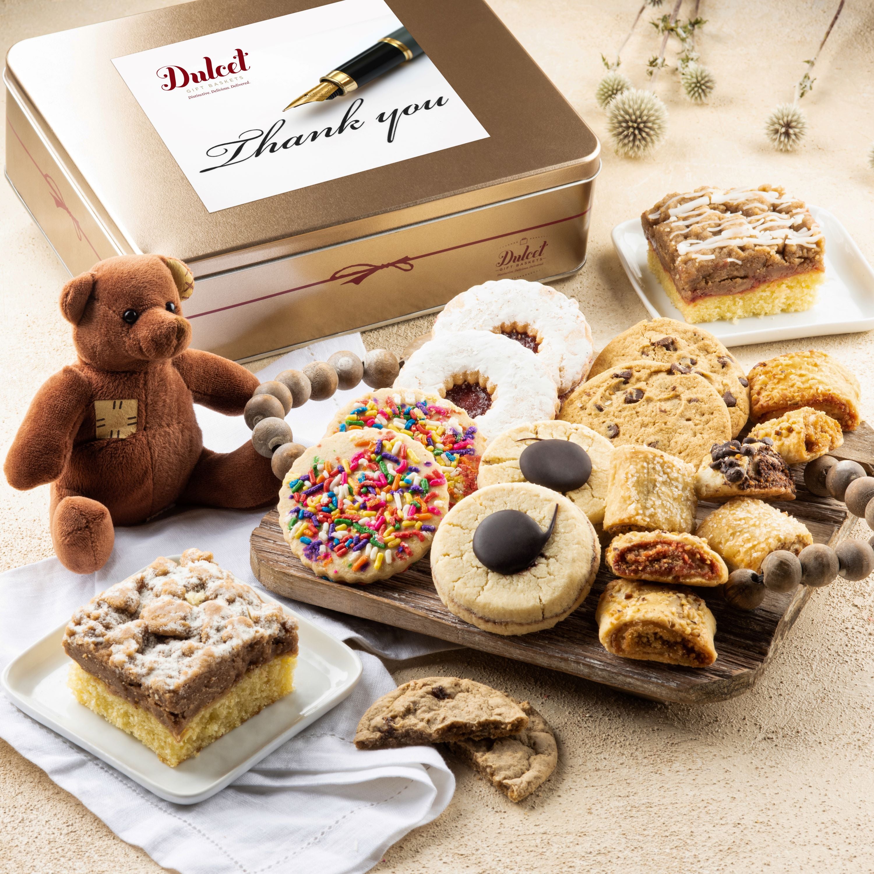 Get Well Deluxe Pastry Gift Tin - Dulcet Gift Baskets