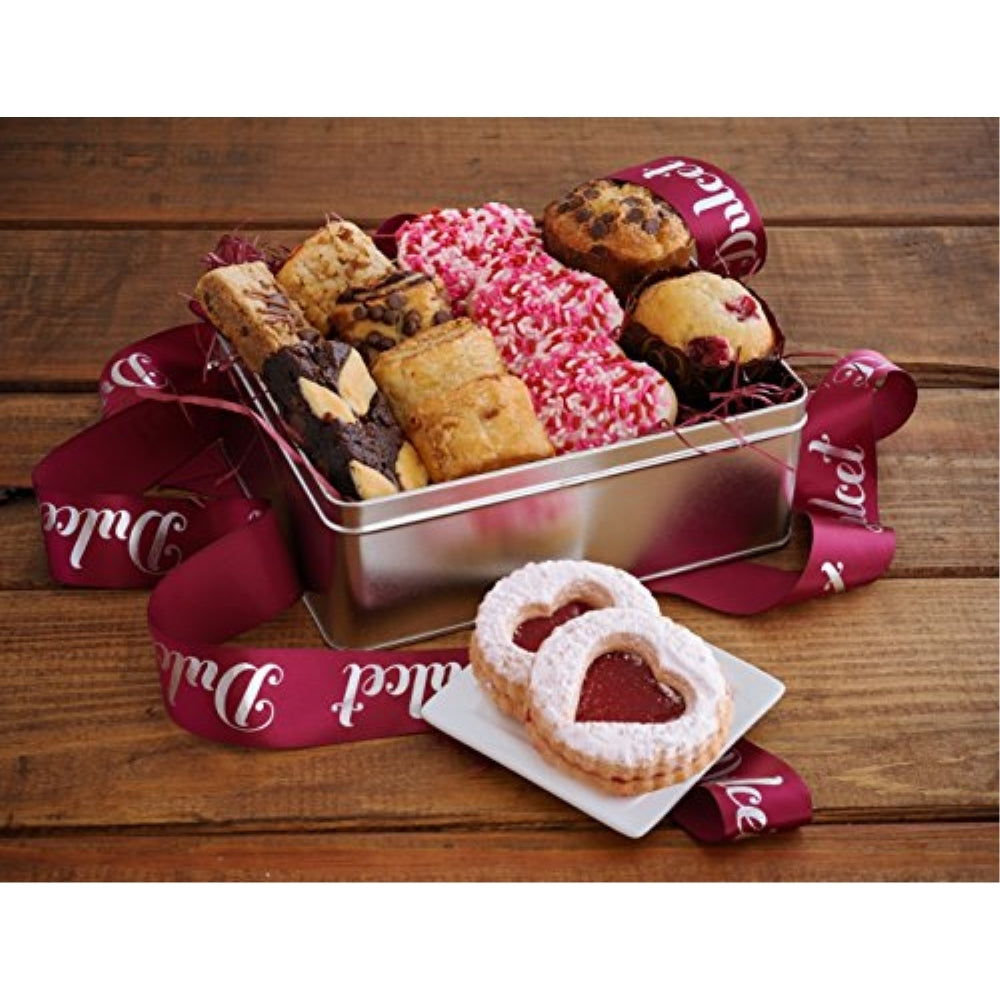 Valentines Day Gourmet Love Tin - Dulcet Gift Baskets