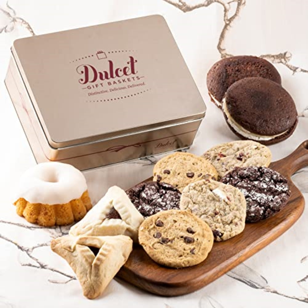 Tasteful Treats Tin Gift Basket - Dulcet Gift Baskets