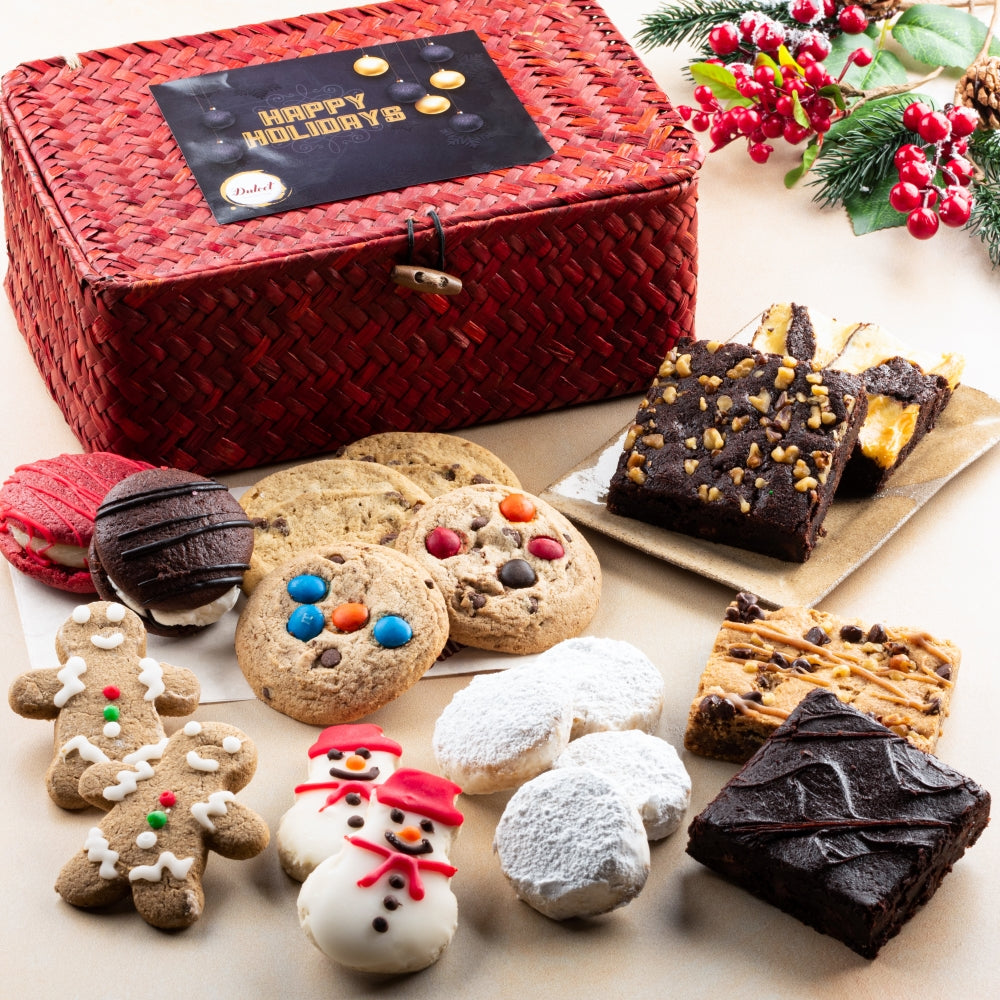 Christmas Snowman Cookie Sampler Gift - Dulcet Gift Baskets