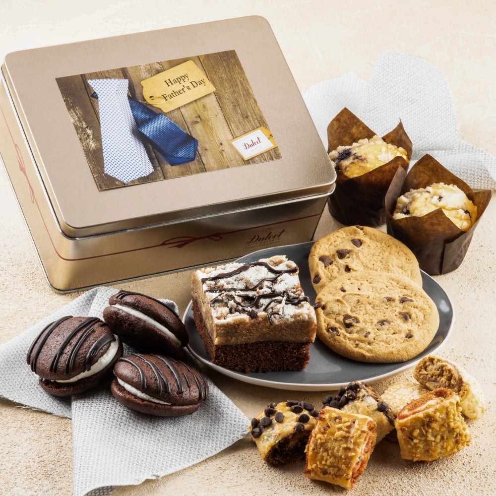 Fathers Day Muffin and Cookie Gourmet Tin - Dulcet Gift Baskets