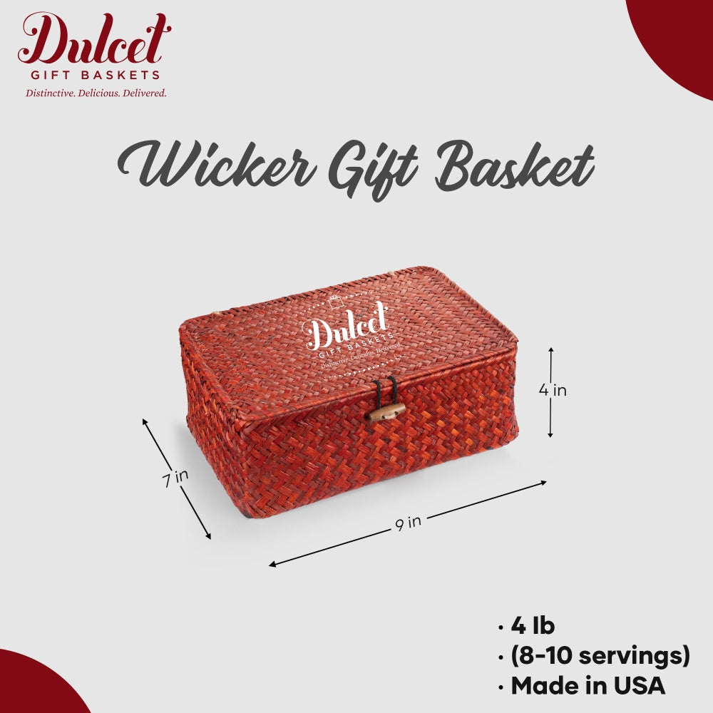 Valentines Day I Love You Wicker Gift - Dulcet Gift Baskets