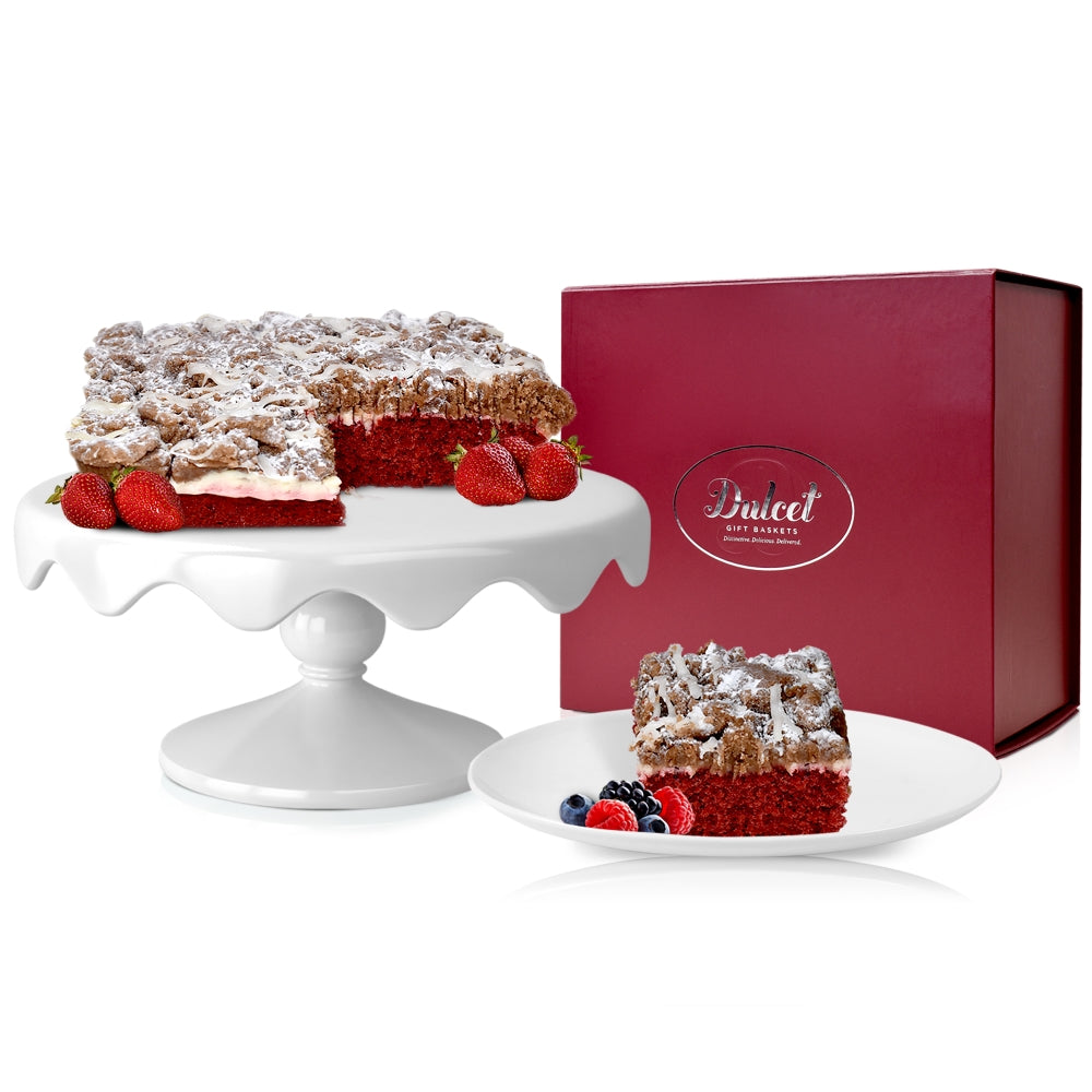 Red Velvet Favorite Crumb Cake - Dulcet Gift Baskets