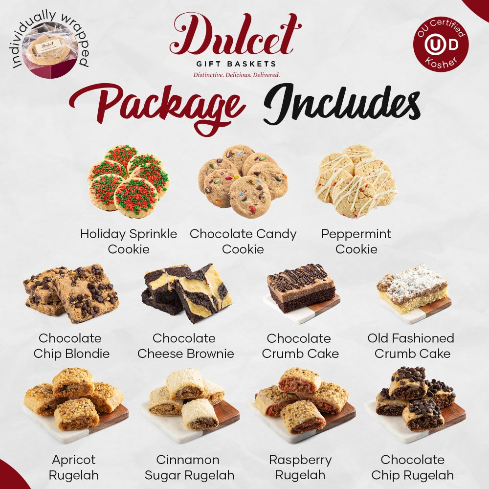 Deluxe Holiday Treats in a Tin - Dulcet Gift Baskets