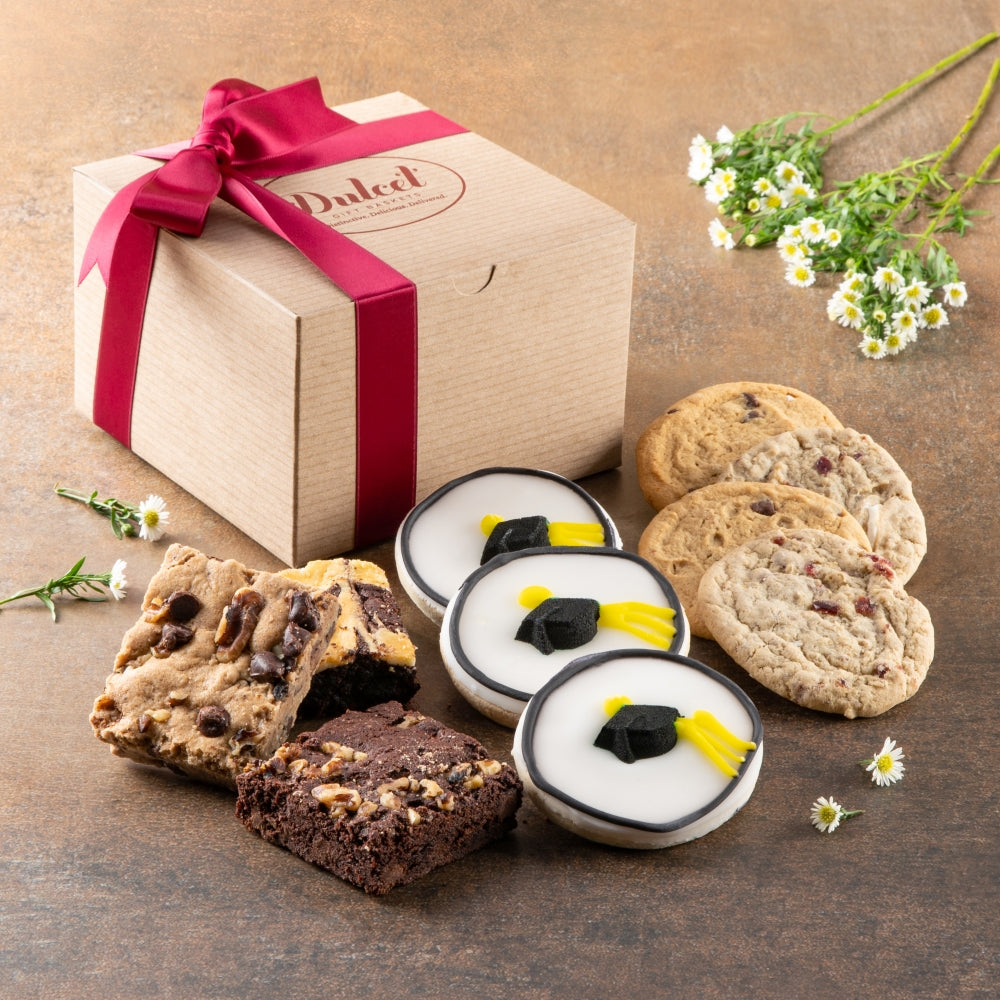 Classic Graduation Cookie Gift Box - Dulcet Gift Baskets