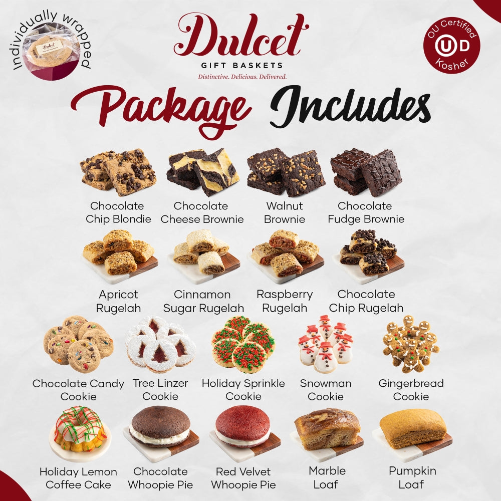 Deluxe Holiday Baked Goods Basket - Dulcet Gift Baskets