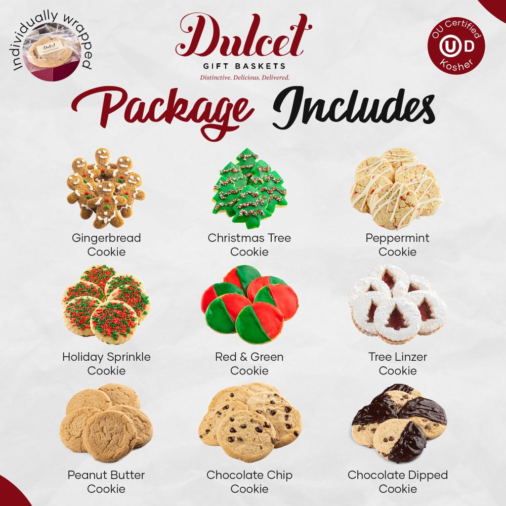 Holiday Assortment of Sweet Cookie Confection - Dulcet Gift Baskets
