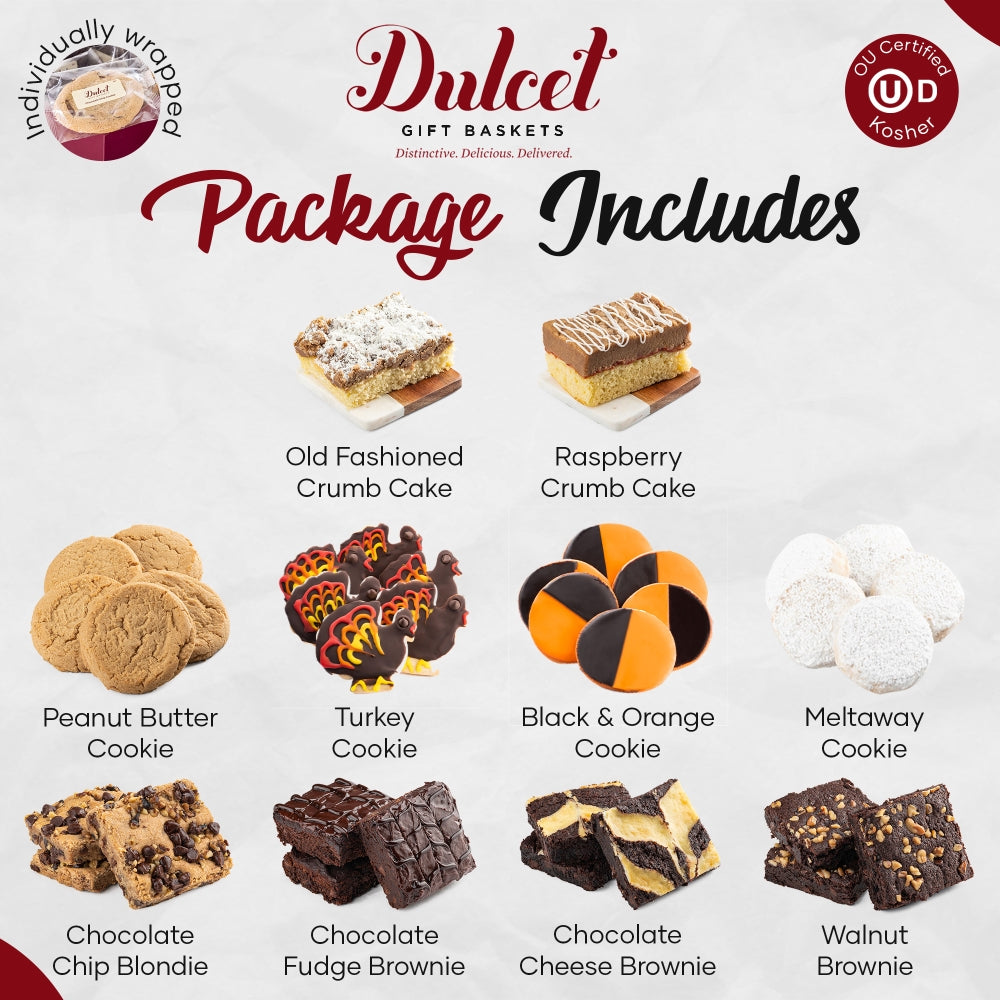 Thanksgiving Turkey Cookie Collection - Dulcet Gift Baskets