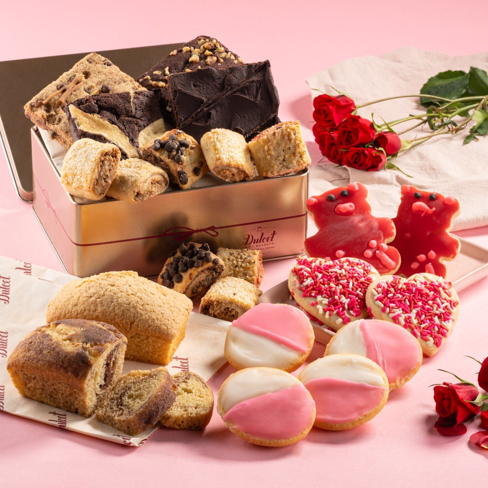 Gourmet Valentines Tea Bread, Arrangement - Dulcet Gift Baskets