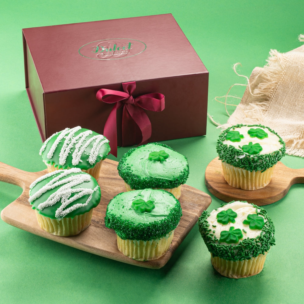 St. Patrick’s Day Cupcake Gift Box Assortment - Dulcet Gift Baskets